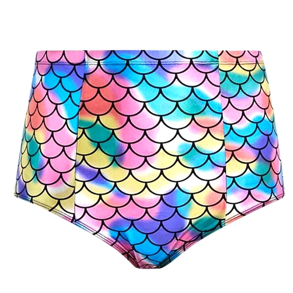 ❤️NWT VINTAGE TORRID SWIM BOTTOM BRIEF - MERMAID PRINT HIGH WAIST - STRAPPY BACK - Picture 11 of 13